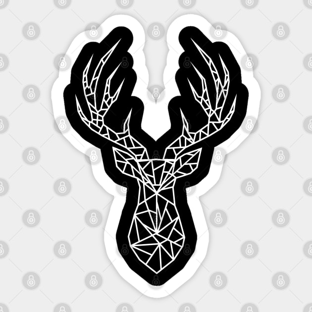 Geometry deer in white Sticker by gegogneto